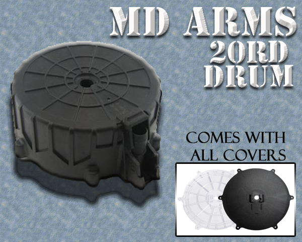 MD Arms Saiga 12ga 20rd drum w/3 covers